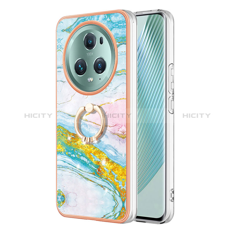 Funda Silicona Gel Goma Patron de Moda Carcasa con Anillo de dedo Soporte Y05B para Huawei Honor Magic5 Pro 5G