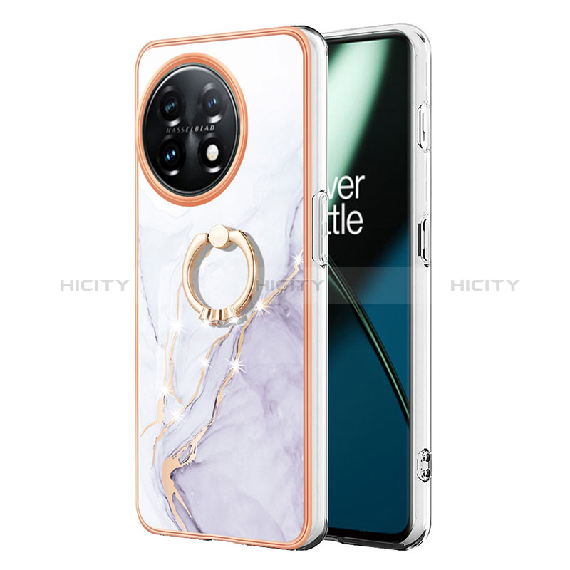 Funda Silicona Gel Goma Patron de Moda Carcasa con Anillo de dedo Soporte Y05B para OnePlus 11 5G