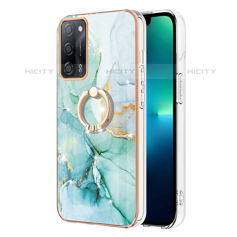 Funda Silicona Gel Goma Patron de Moda Carcasa con Anillo de dedo Soporte Y05B para Oppo A53s 5G