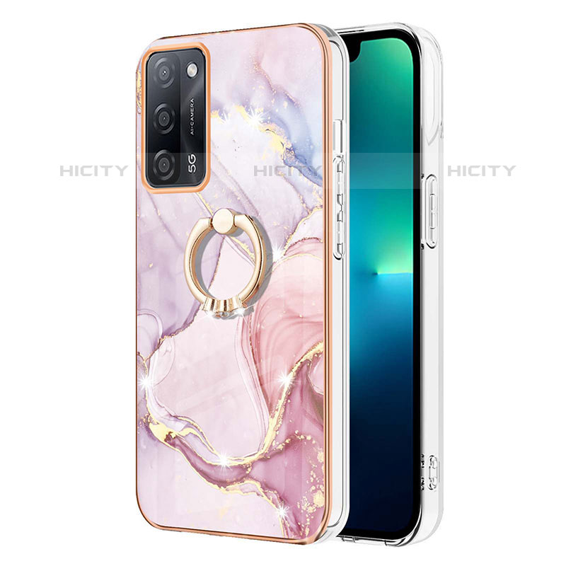 Funda Silicona Gel Goma Patron de Moda Carcasa con Anillo de dedo Soporte Y05B para Oppo A53s 5G