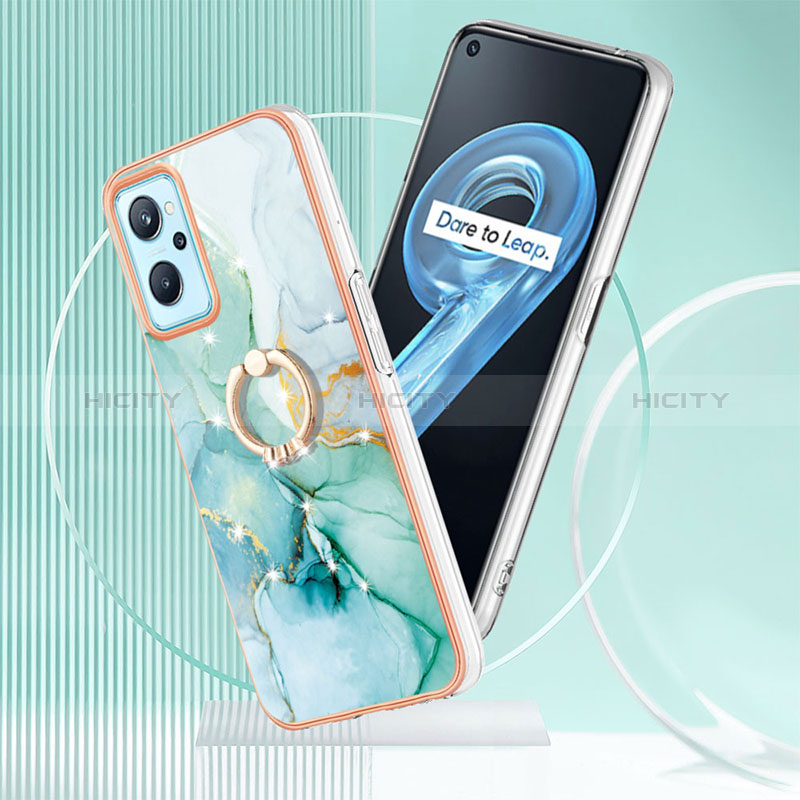 Funda Silicona Gel Goma Patron de Moda Carcasa con Anillo de dedo Soporte Y05B para Oppo K10 4G