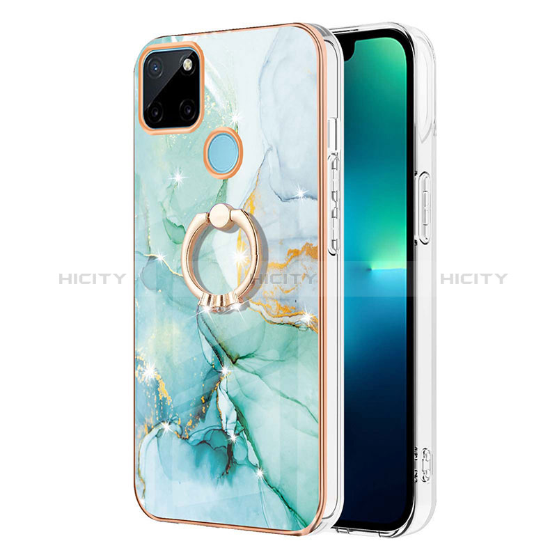 Funda Silicona Gel Goma Patron de Moda Carcasa con Anillo de dedo Soporte Y05B para Realme C21Y