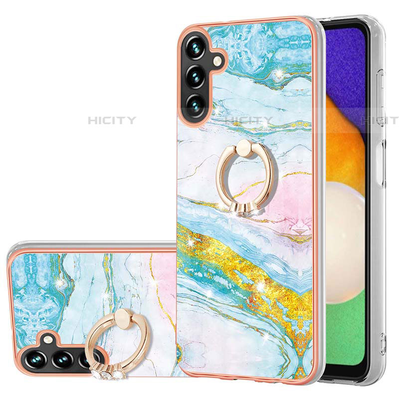 Funda Silicona Gel Goma Patron de Moda Carcasa con Anillo de dedo Soporte Y05B para Samsung Galaxy A04s Vistoso