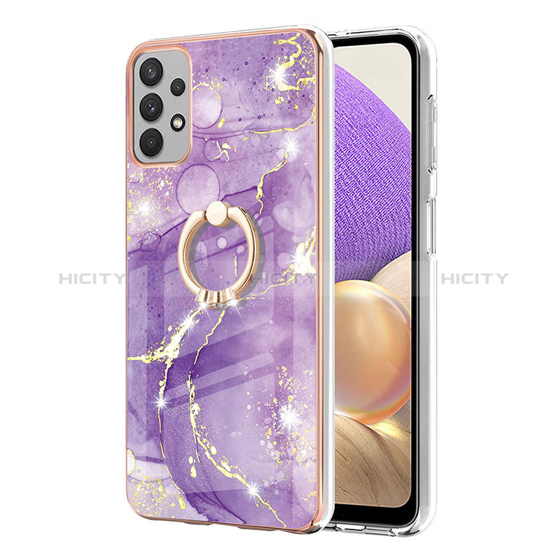 Funda Silicona Gel Goma Patron de Moda Carcasa con Anillo de dedo Soporte Y05B para Samsung Galaxy A23 5G