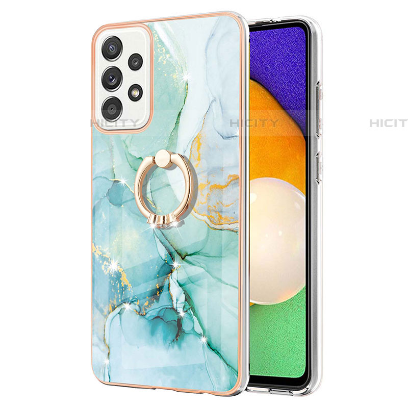 Funda Silicona Gel Goma Patron de Moda Carcasa con Anillo de dedo Soporte Y05B para Samsung Galaxy A52 4G