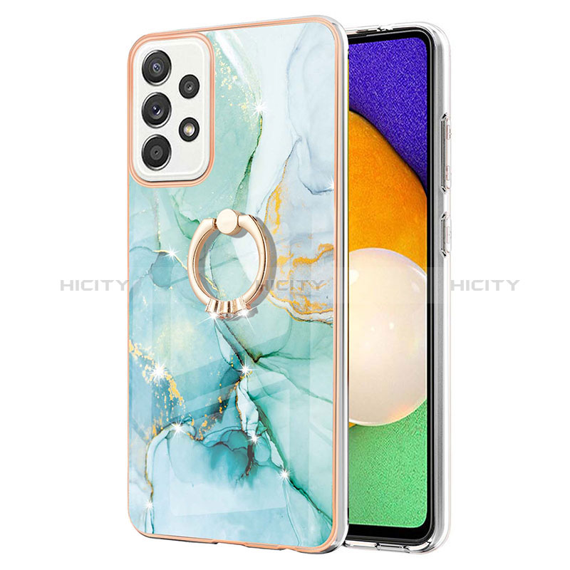 Funda Silicona Gel Goma Patron de Moda Carcasa con Anillo de dedo Soporte Y05B para Samsung Galaxy A52s 5G