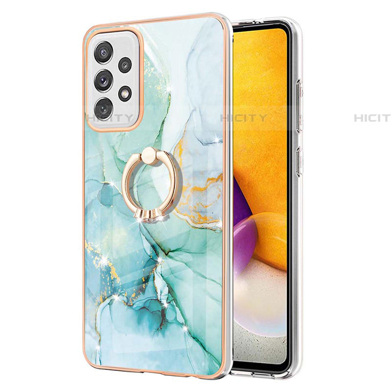 Funda Silicona Gel Goma Patron de Moda Carcasa con Anillo de dedo Soporte Y05B para Samsung Galaxy A72 5G