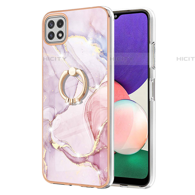 Funda Silicona Gel Goma Patron de Moda Carcasa con Anillo de dedo Soporte Y05B para Samsung Galaxy F42 5G