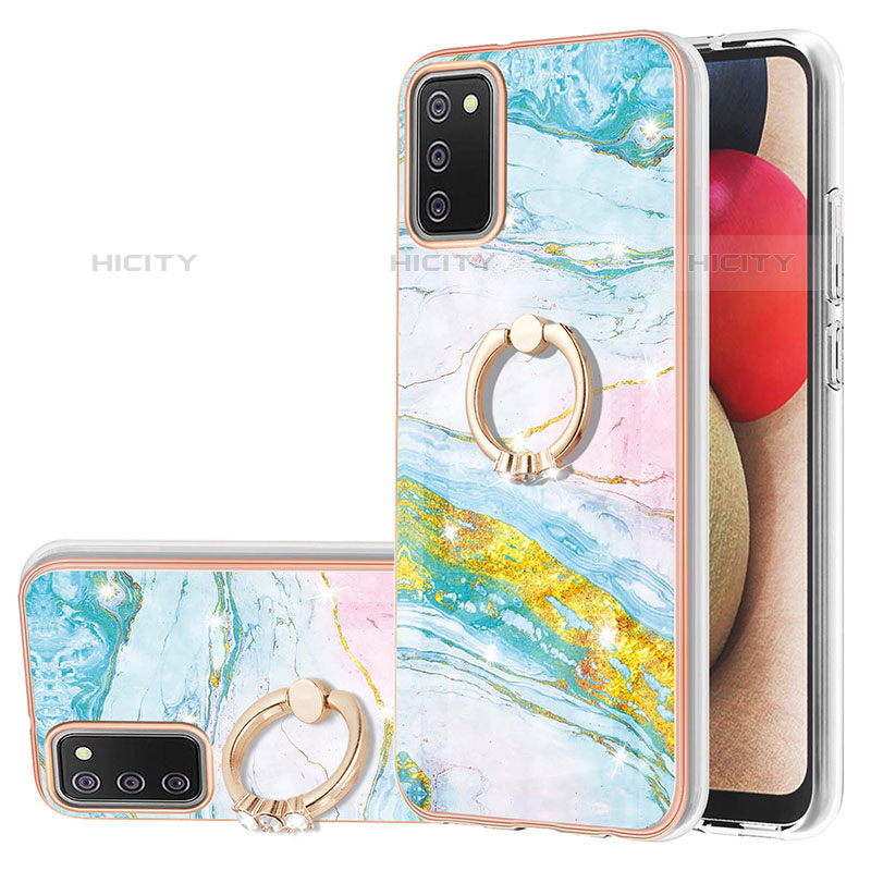 Funda Silicona Gel Goma Patron de Moda Carcasa con Anillo de dedo Soporte Y05B para Samsung Galaxy M02s Vistoso