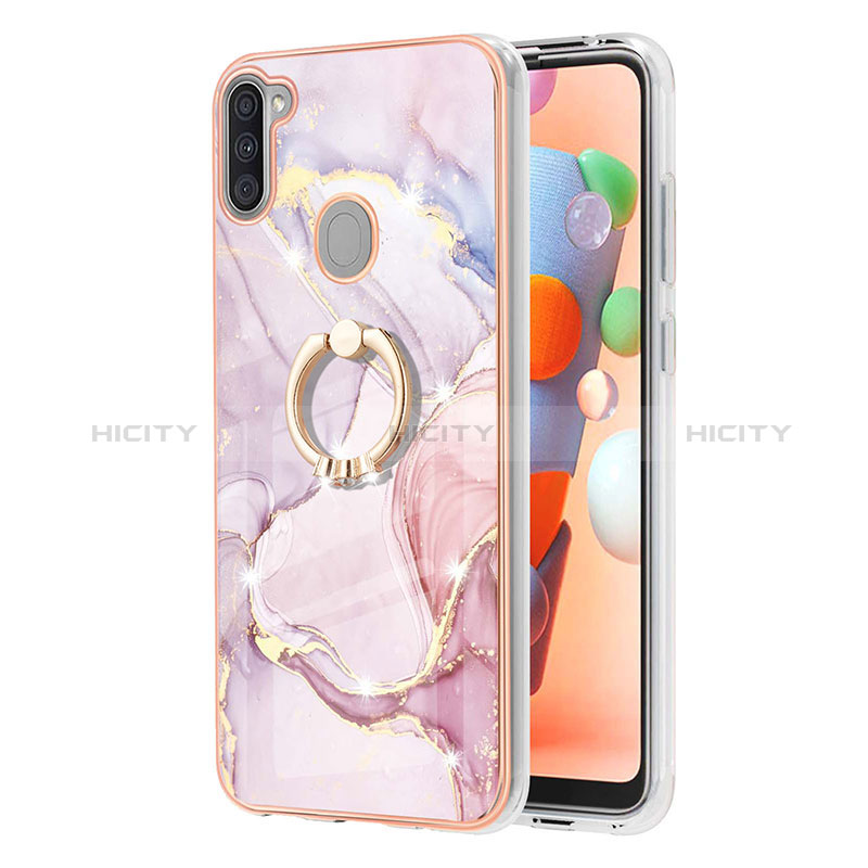 Funda Silicona Gel Goma Patron de Moda Carcasa con Anillo de dedo Soporte Y05B para Samsung Galaxy M11