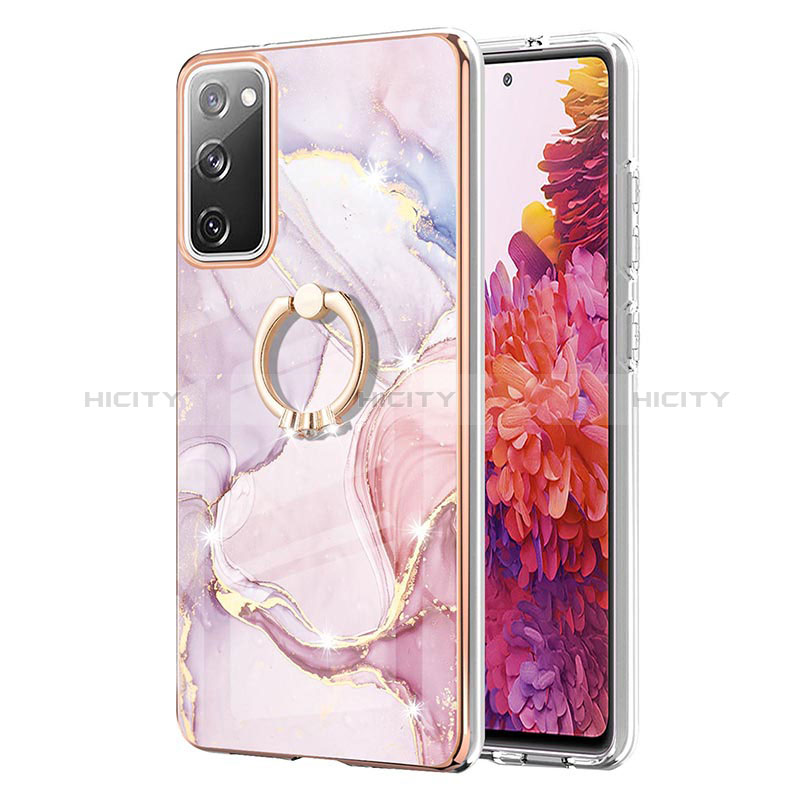 Funda Silicona Gel Goma Patron de Moda Carcasa con Anillo de dedo Soporte Y05B para Samsung Galaxy S20 Lite 5G