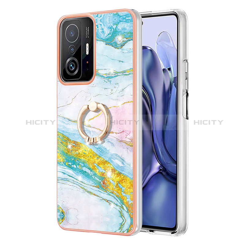 Funda Silicona Gel Goma Patron de Moda Carcasa con Anillo de dedo Soporte Y05B para Xiaomi Mi 11T 5G