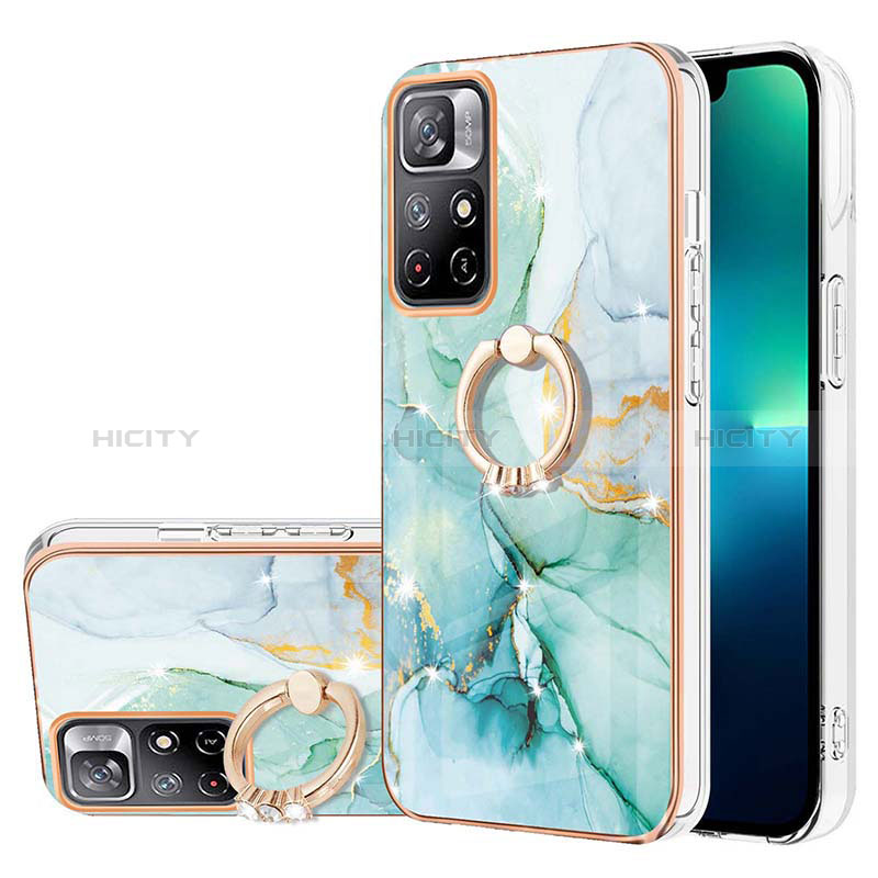 Funda Silicona Gel Goma Patron de Moda Carcasa con Anillo de dedo Soporte Y05B para Xiaomi Poco M4 Pro 5G