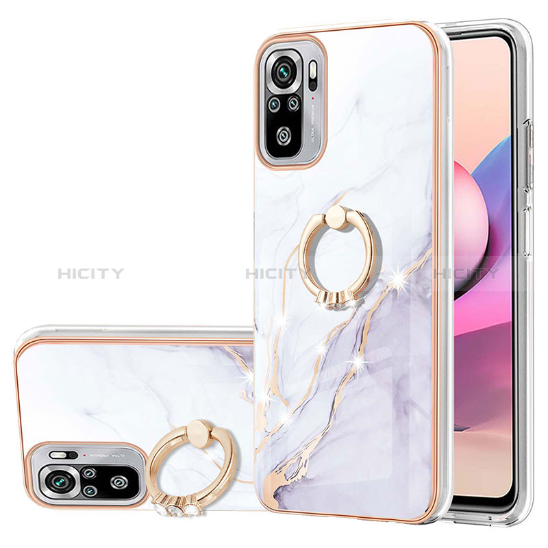 Funda Silicona Gel Goma Patron de Moda Carcasa con Anillo de dedo Soporte Y05B para Xiaomi Poco M5S