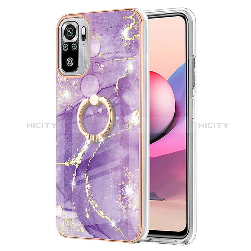 Funda Silicona Gel Goma Patron de Moda Carcasa con Anillo de dedo Soporte Y05B para Xiaomi Poco M5S