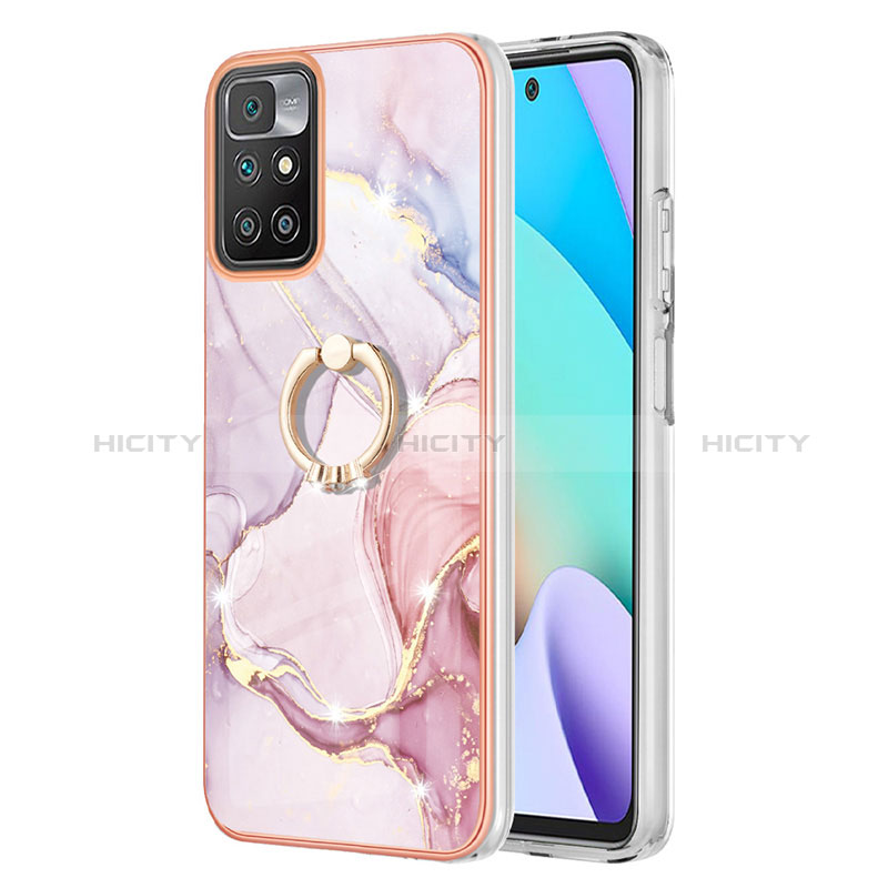 Funda Silicona Gel Goma Patron de Moda Carcasa con Anillo de dedo Soporte Y05B para Xiaomi Redmi 10 (2022)