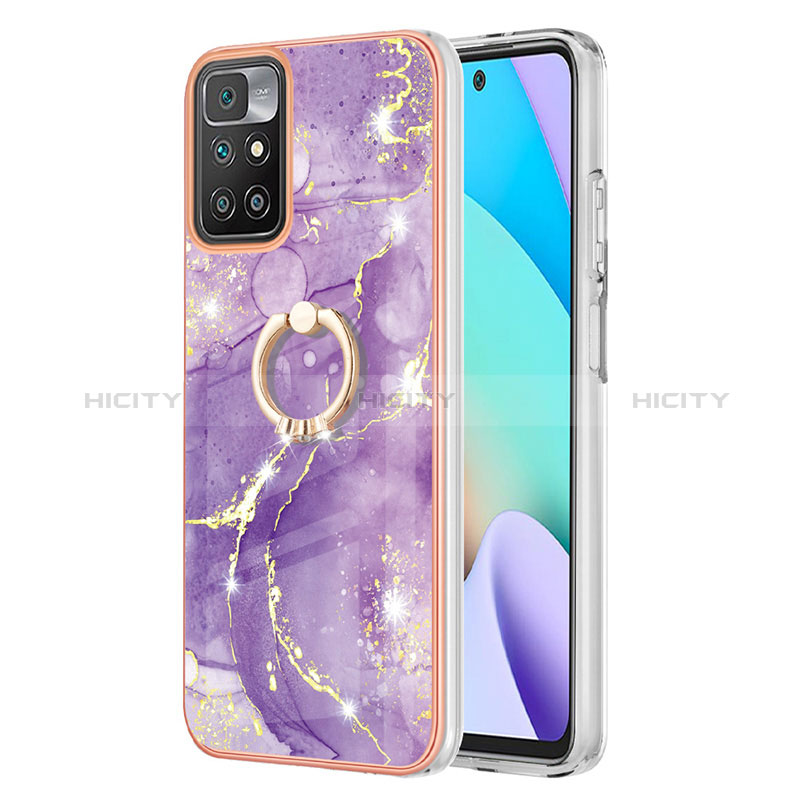 Funda Silicona Gel Goma Patron de Moda Carcasa con Anillo de dedo Soporte Y05B para Xiaomi Redmi Note 11 4G (2021)