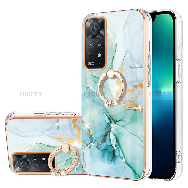 Funda Silicona Gel Goma Patron de Moda Carcasa con Anillo de dedo Soporte Y05B para Xiaomi Redmi Note 11 Pro 4G