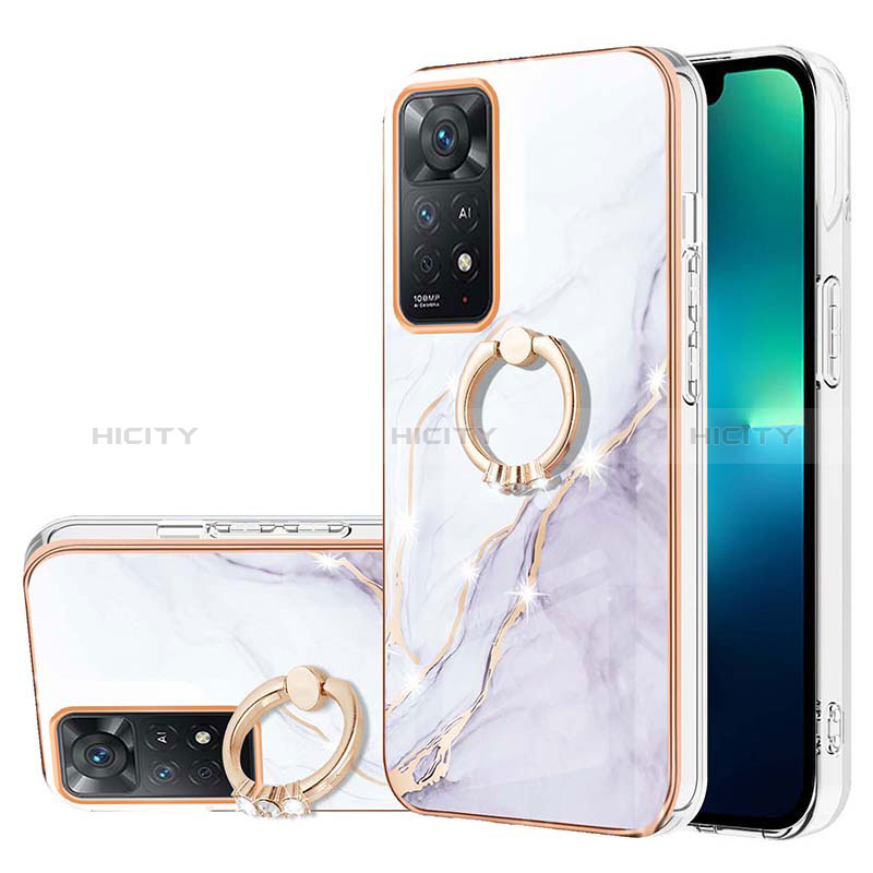 Funda Silicona Gel Goma Patron de Moda Carcasa con Anillo de dedo Soporte Y05B para Xiaomi Redmi Note 11S 4G