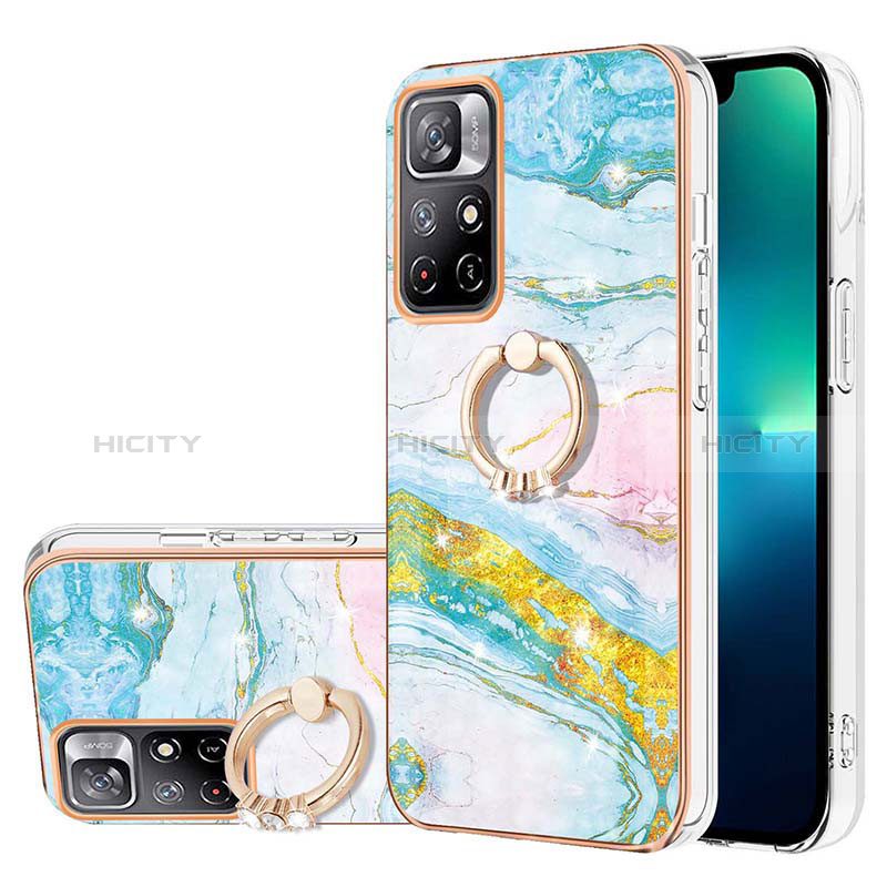 Funda Silicona Gel Goma Patron de Moda Carcasa con Anillo de dedo Soporte Y05B para Xiaomi Redmi Note 11S 5G