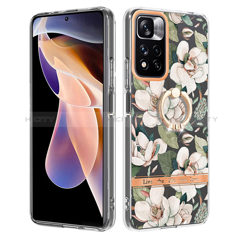 Funda Silicona Gel Goma Patron de Moda Carcasa con Anillo de dedo Soporte Y06B para Xiaomi Mi 11i 5G (2022)