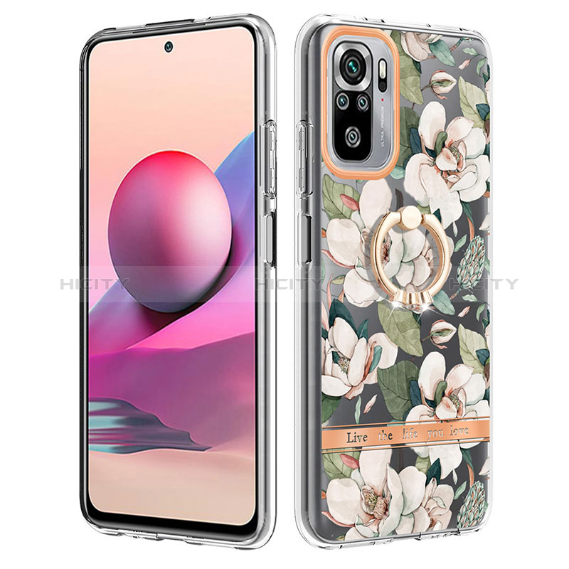 Funda Silicona Gel Goma Patron de Moda Carcasa con Anillo de dedo Soporte Y06B para Xiaomi Poco M5S