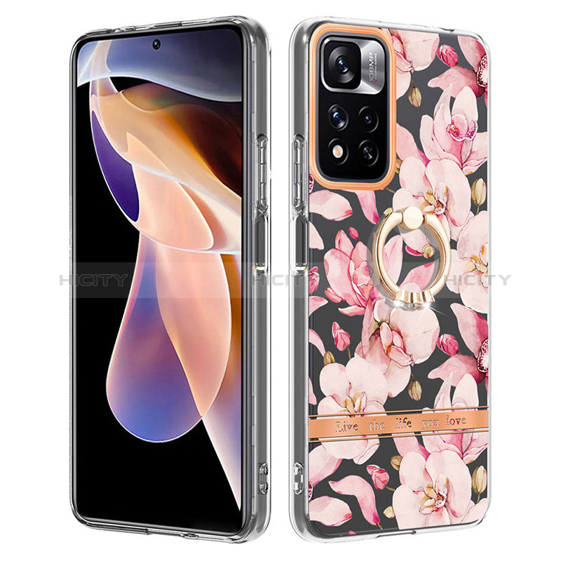 Funda Silicona Gel Goma Patron de Moda Carcasa con Anillo de dedo Soporte Y06B para Xiaomi Poco X4 NFC