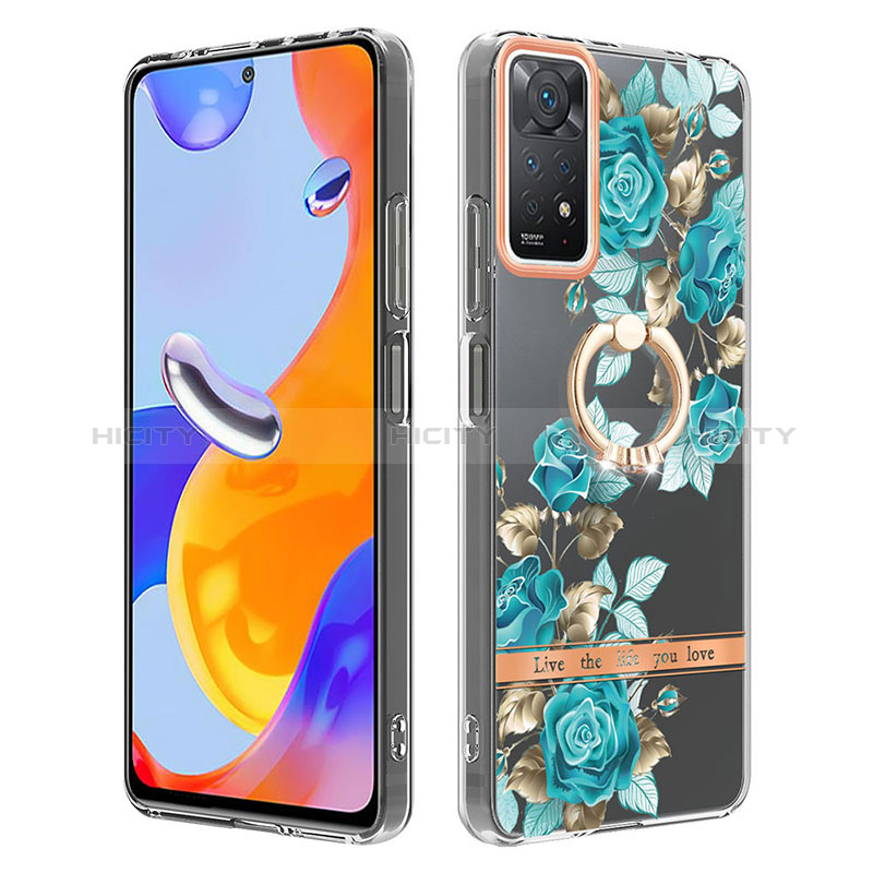 Funda Silicona Gel Goma Patron de Moda Carcasa con Anillo de dedo Soporte Y06B para Xiaomi Redmi Note 12 Pro 4G