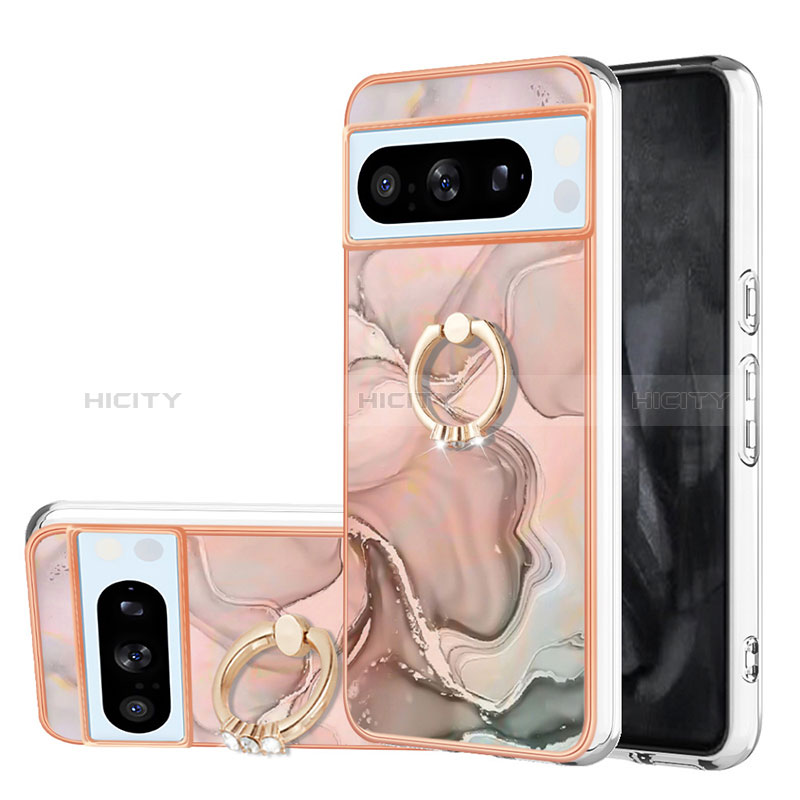 Funda Silicona Gel Goma Patron de Moda Carcasa con Anillo de dedo Soporte YB1 para Google Pixel 8 Pro 5G