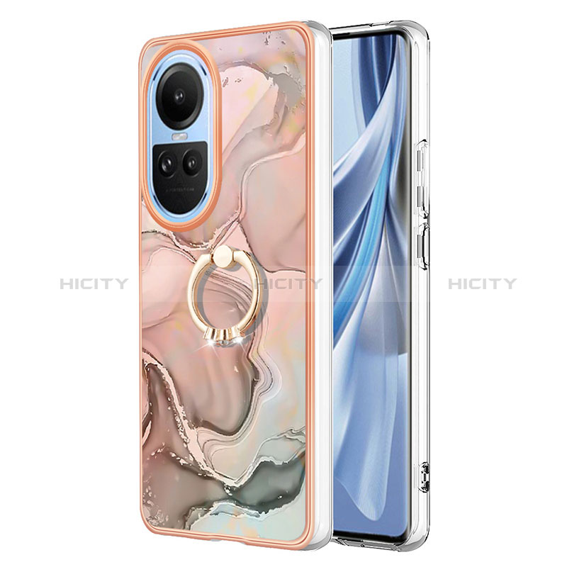 Funda Silicona Gel Goma Patron de Moda Carcasa con Anillo de dedo Soporte YB1 para Oppo Reno10 5G