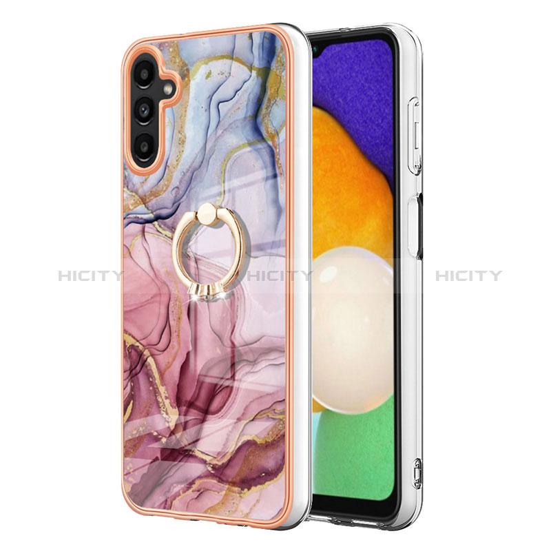 Funda Silicona Gel Goma Patron de Moda Carcasa con Anillo de dedo Soporte YB1 para Samsung Galaxy A34 5G