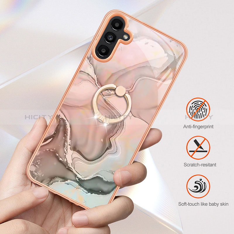 Funda Silicona Gel Goma Patron de Moda Carcasa con Anillo de dedo Soporte YB1 para Samsung Galaxy A54 5G