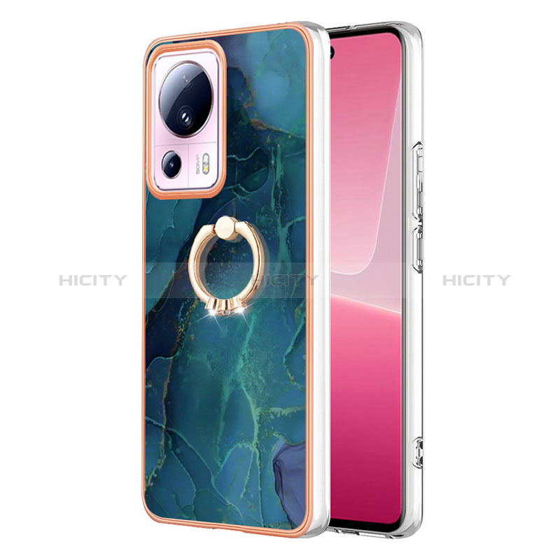 Funda Silicona Gel Goma Patron de Moda Carcasa con Anillo de dedo Soporte YB1 para Xiaomi Civi 2 5G