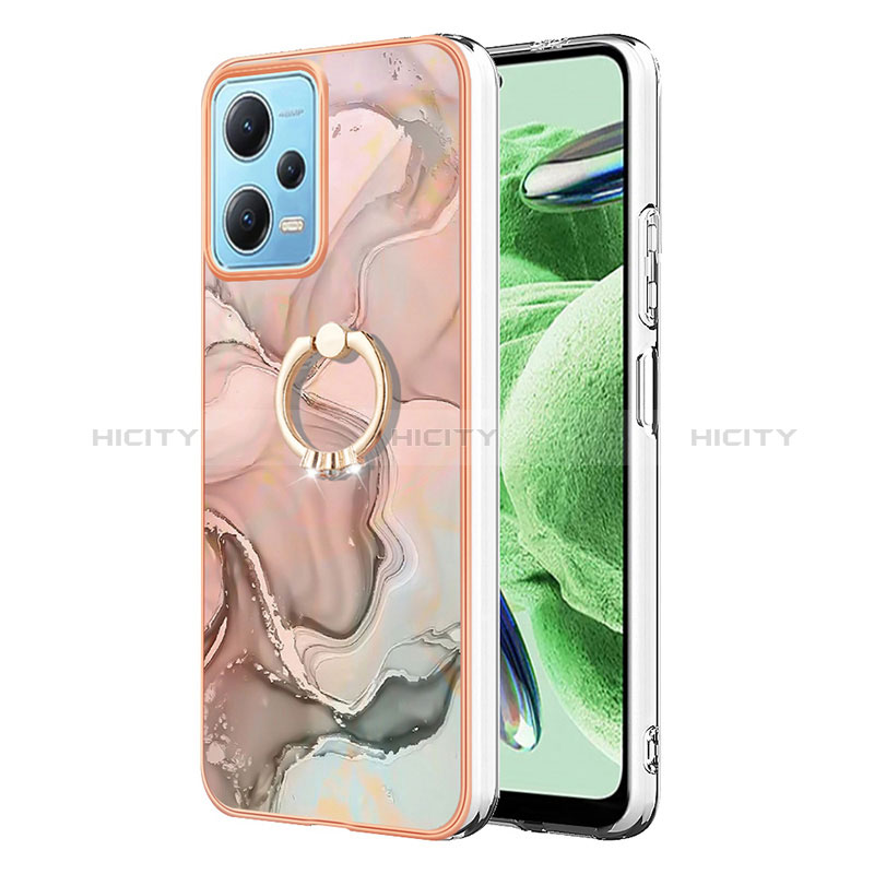 Funda Silicona Gel Goma Patron de Moda Carcasa con Anillo de dedo Soporte YB1 para Xiaomi Redmi Note 12 5G