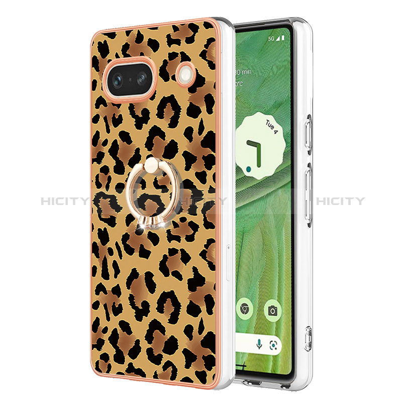 Funda Silicona Gel Goma Patron de Moda Carcasa con Anillo de dedo Soporte YB2 para Google Pixel 7a 5G