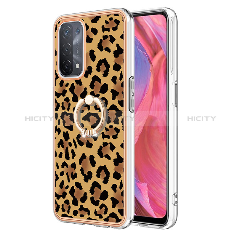 Funda Silicona Gel Goma Patron de Moda Carcasa con Anillo de dedo Soporte YB2 para Oppo A54 5G