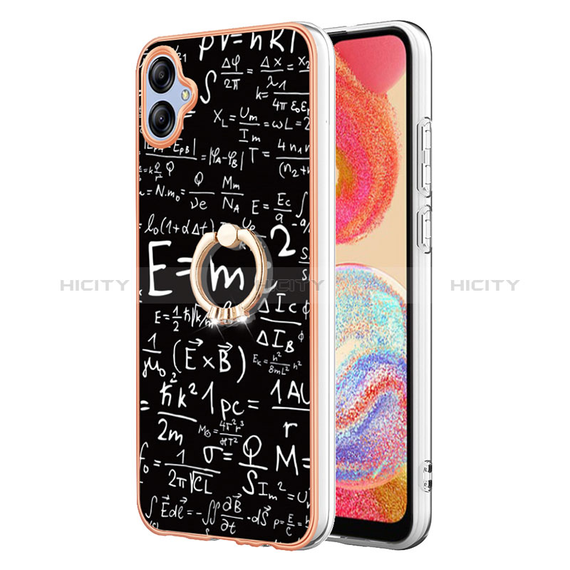 Funda Silicona Gel Goma Patron de Moda Carcasa con Anillo de dedo Soporte YB2 para Samsung Galaxy A04E Multicolor