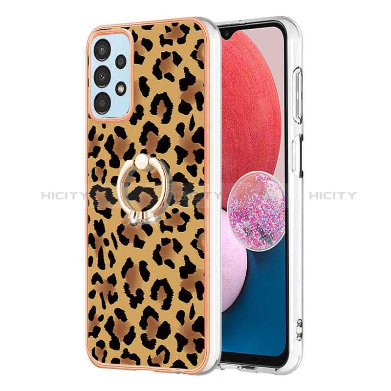 Funda Silicona Gel Goma Patron de Moda Carcasa con Anillo de dedo Soporte YB2 para Samsung Galaxy A13 4G