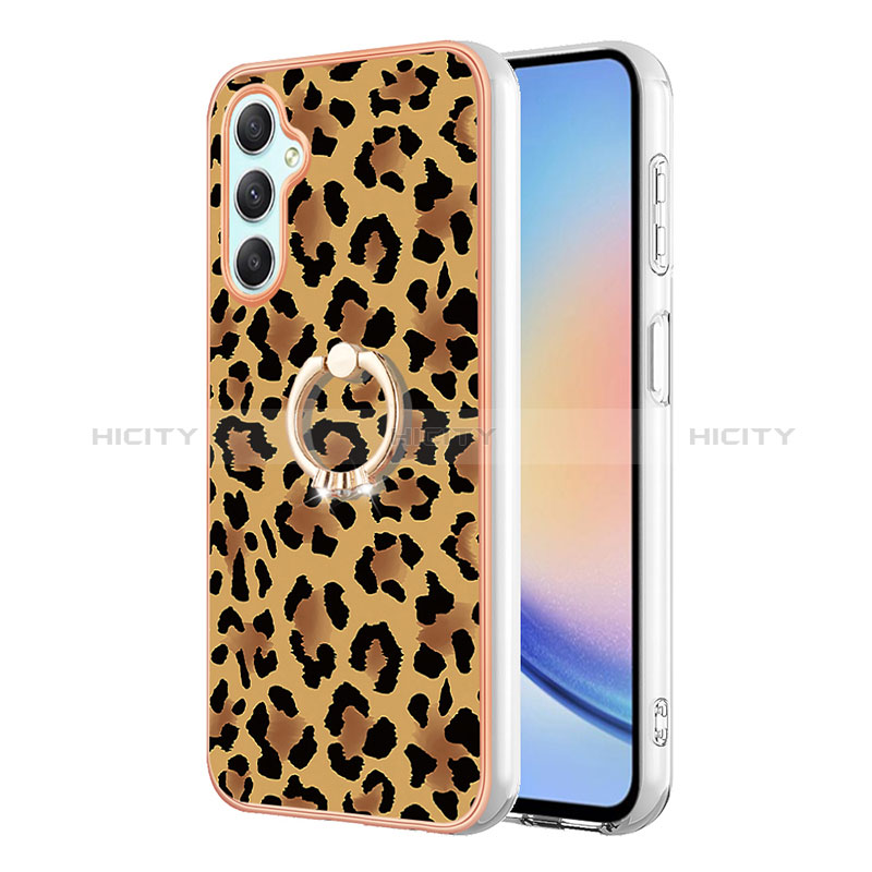 Funda Silicona Gel Goma Patron de Moda Carcasa con Anillo de dedo Soporte YB2 para Samsung Galaxy A25 5G