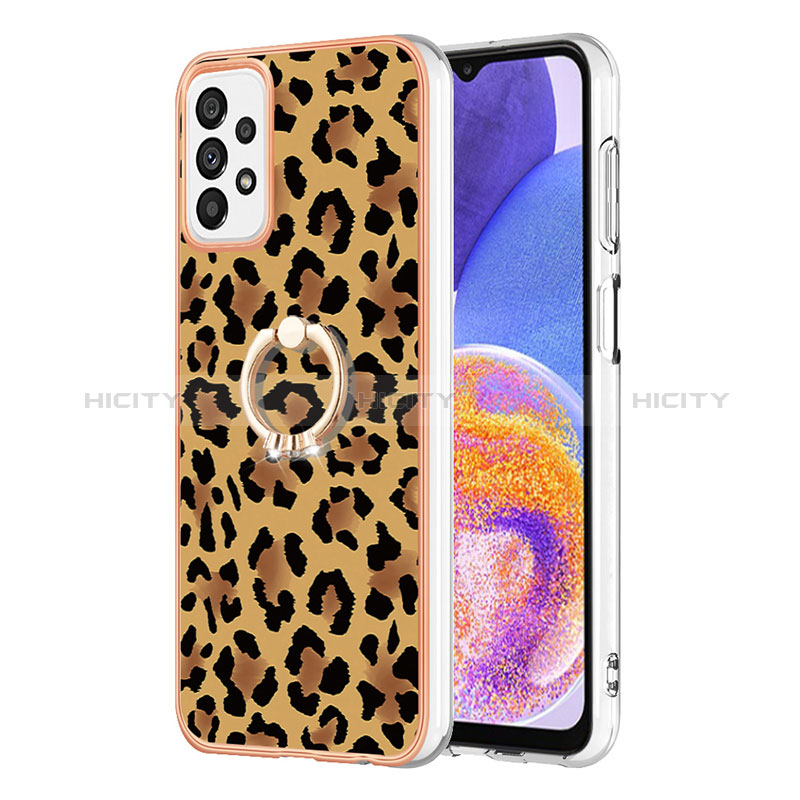 Funda Silicona Gel Goma Patron de Moda Carcasa con Anillo de dedo Soporte YB2 para Samsung Galaxy A73 5G