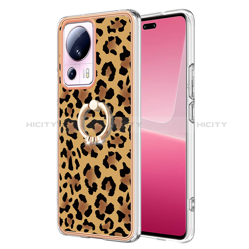 Funda Silicona Gel Goma Patron de Moda Carcasa con Anillo de dedo Soporte YB2 para Xiaomi Civi 2 5G