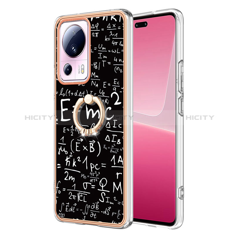 Funda Silicona Gel Goma Patron de Moda Carcasa con Anillo de dedo Soporte YB2 para Xiaomi Mi 12 Lite NE 5G