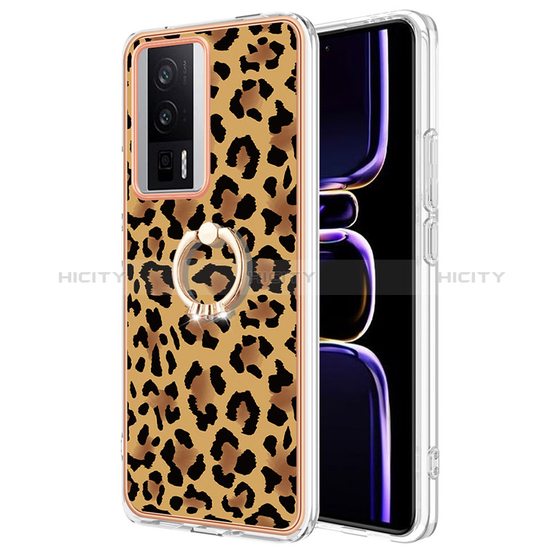 Funda Silicona Gel Goma Patron de Moda Carcasa con Anillo de dedo Soporte YB2 para Xiaomi Redmi K60 5G