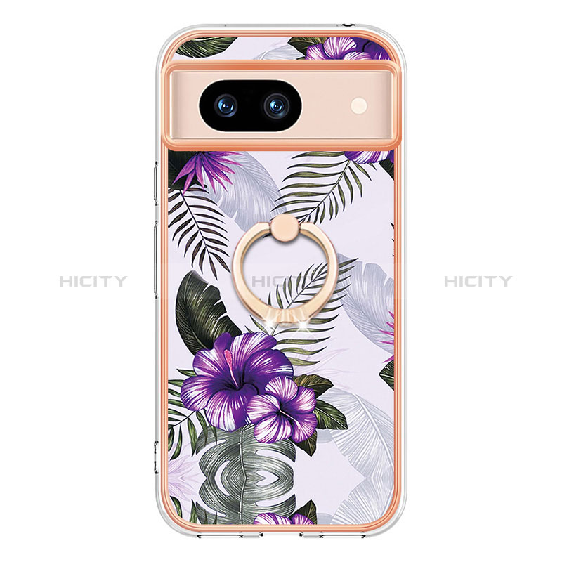 Funda Silicona Gel Goma Patron de Moda Carcasa con Anillo de dedo Soporte YB3 para Google Pixel 8a 5G