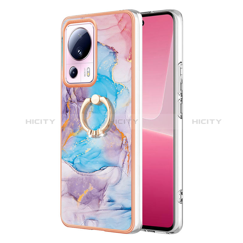 Funda Silicona Gel Goma Patron de Moda Carcasa con Anillo de dedo Soporte YB3 para Xiaomi Civi 2 5G