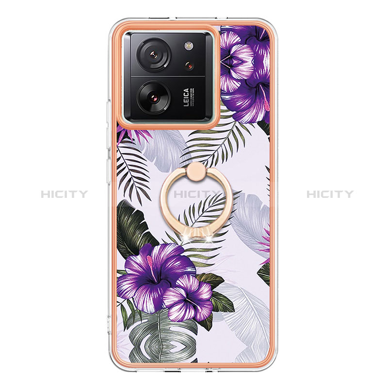 Funda Silicona Gel Goma Patron de Moda Carcasa con Anillo de dedo Soporte YB3 para Xiaomi Mi 13T 5G