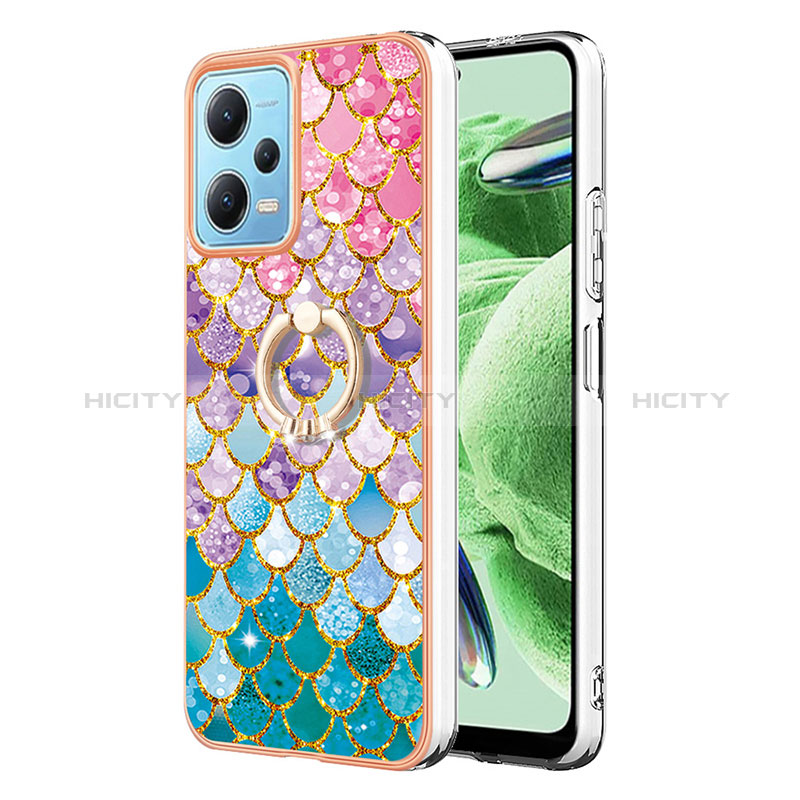 Funda Silicona Gel Goma Patron de Moda Carcasa con Anillo de dedo Soporte YB3 para Xiaomi Poco X5 5G