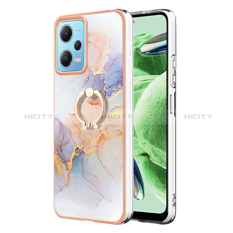 Funda Silicona Gel Goma Patron de Moda Carcasa con Anillo de dedo Soporte YB3 para Xiaomi Poco X5 5G