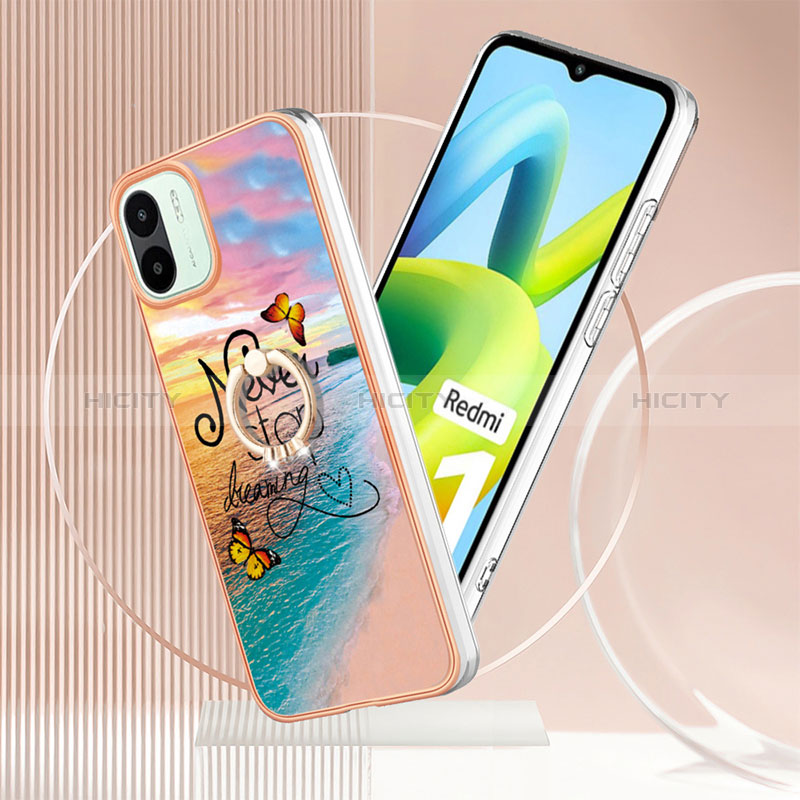 Funda Silicona Gel Goma Patron de Moda Carcasa con Anillo de dedo Soporte YB3 para Xiaomi Redmi A2