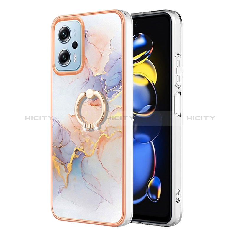 Funda Silicona Gel Goma Patron de Moda Carcasa con Anillo de dedo Soporte YB3 para Xiaomi Redmi K50i 5G